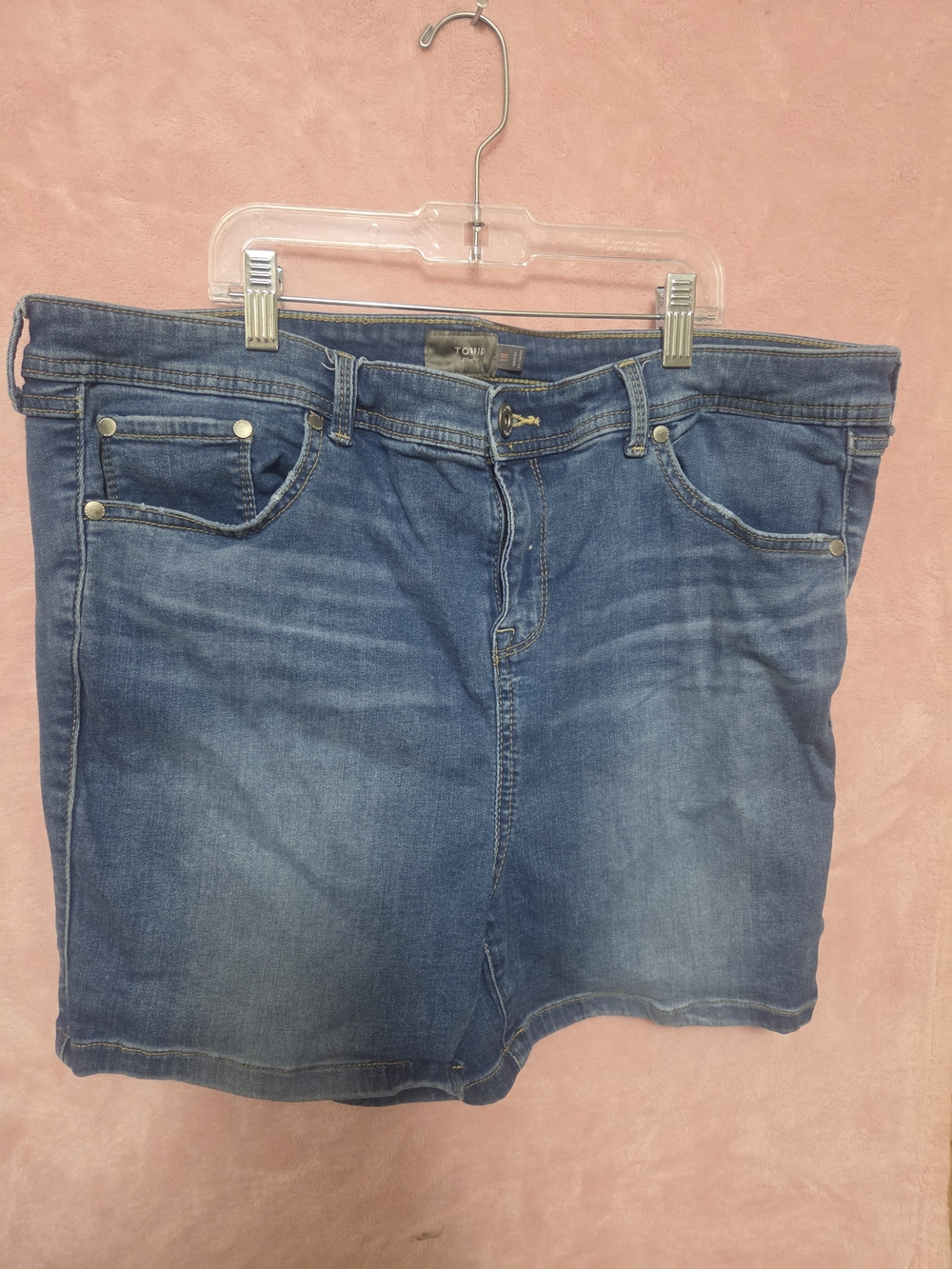 torrid Denim Mini Skirt in Mid Blue